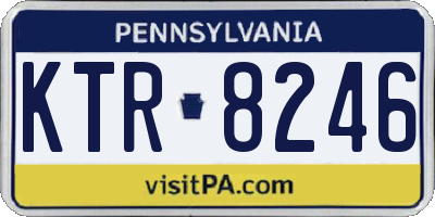 PA license plate KTR8246