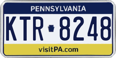 PA license plate KTR8248