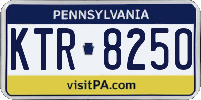 PA license plate KTR8250