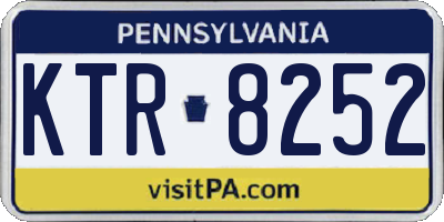 PA license plate KTR8252