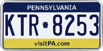 PA license plate KTR8253