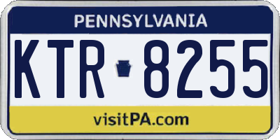 PA license plate KTR8255