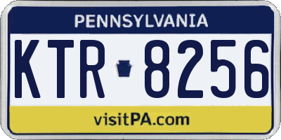 PA license plate KTR8256