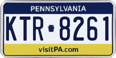 PA license plate KTR8261
