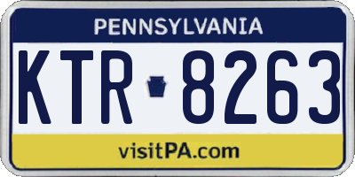 PA license plate KTR8263