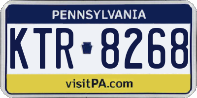 PA license plate KTR8268