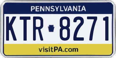PA license plate KTR8271