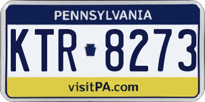 PA license plate KTR8273