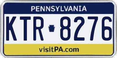 PA license plate KTR8276