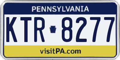 PA license plate KTR8277