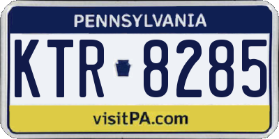PA license plate KTR8285