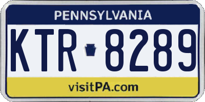 PA license plate KTR8289