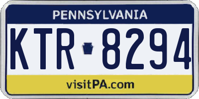 PA license plate KTR8294