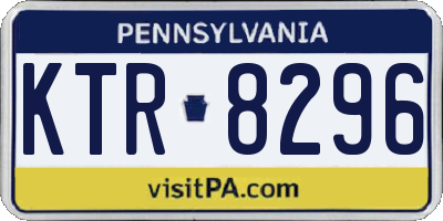 PA license plate KTR8296