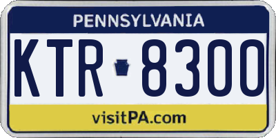 PA license plate KTR8300