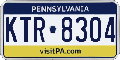 PA license plate KTR8304