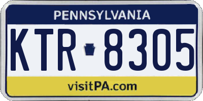 PA license plate KTR8305