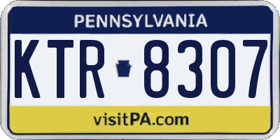 PA license plate KTR8307