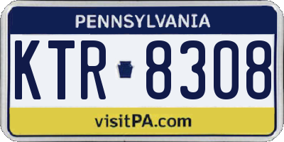 PA license plate KTR8308
