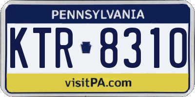 PA license plate KTR8310