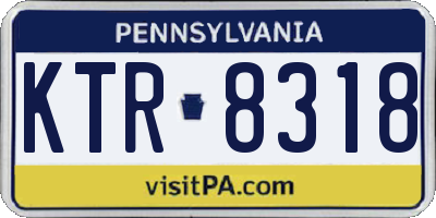 PA license plate KTR8318