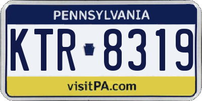 PA license plate KTR8319