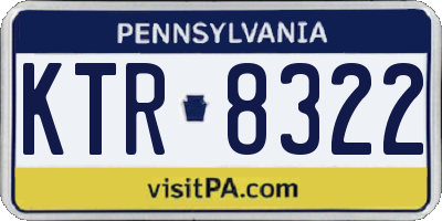 PA license plate KTR8322