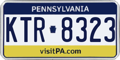 PA license plate KTR8323