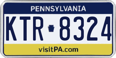 PA license plate KTR8324