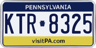 PA license plate KTR8325