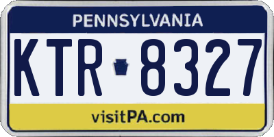 PA license plate KTR8327