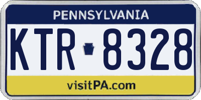 PA license plate KTR8328