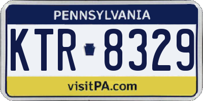 PA license plate KTR8329