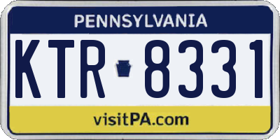 PA license plate KTR8331