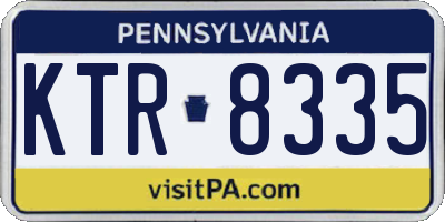 PA license plate KTR8335