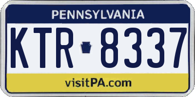 PA license plate KTR8337