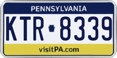 PA license plate KTR8339