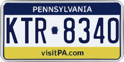 PA license plate KTR8340
