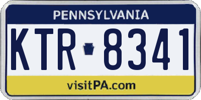 PA license plate KTR8341