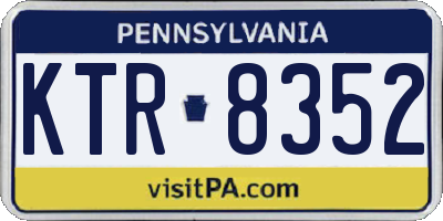 PA license plate KTR8352