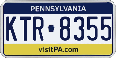 PA license plate KTR8355