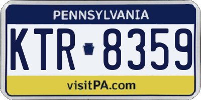 PA license plate KTR8359