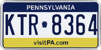 PA license plate KTR8364