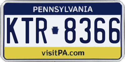 PA license plate KTR8366