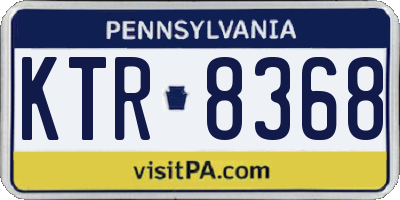 PA license plate KTR8368