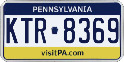 PA license plate KTR8369