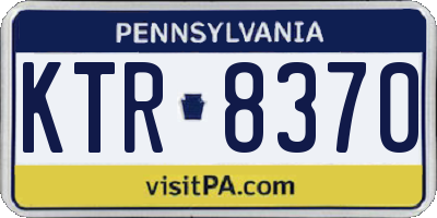 PA license plate KTR8370