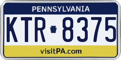 PA license plate KTR8375