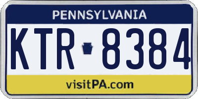 PA license plate KTR8384