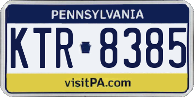 PA license plate KTR8385